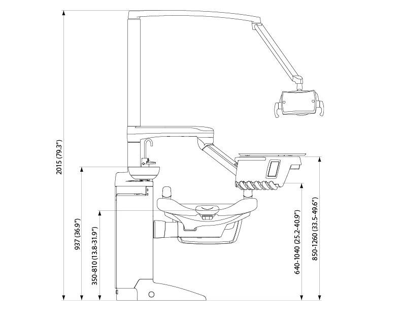 Over-the-patient delivery with hanging tube instruments