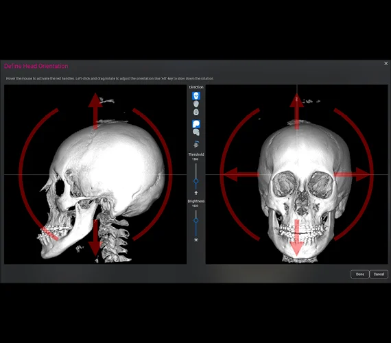Flexible head orientation tool